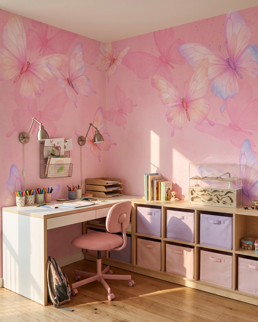 Vlinders in doorschijnende lagen — interieur 1