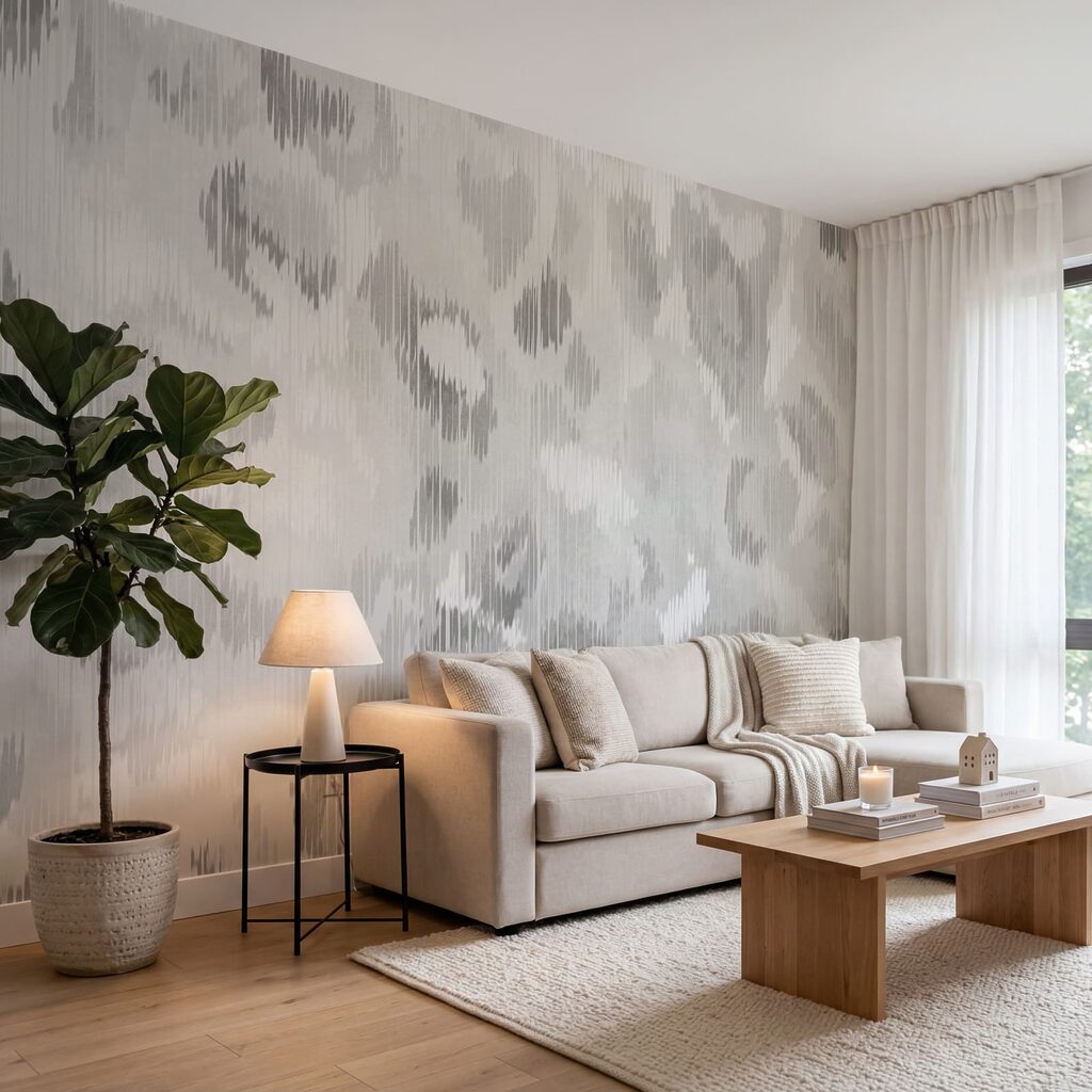 Zachte vlekken op weefpatroon — interieur 4
