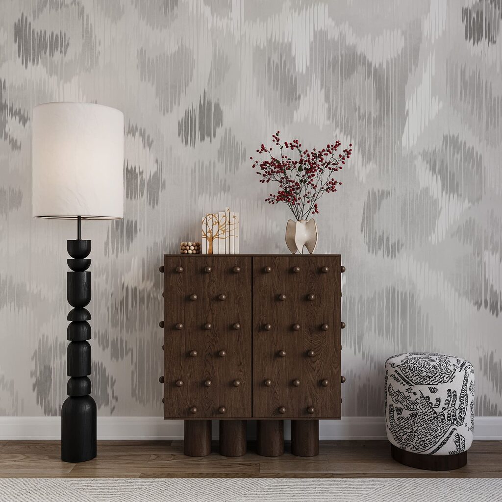 Wit en grijs patroon in een interieur