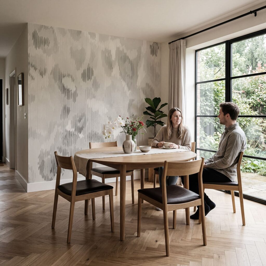 Zachte vlekken op weefpatroon — interieur 5