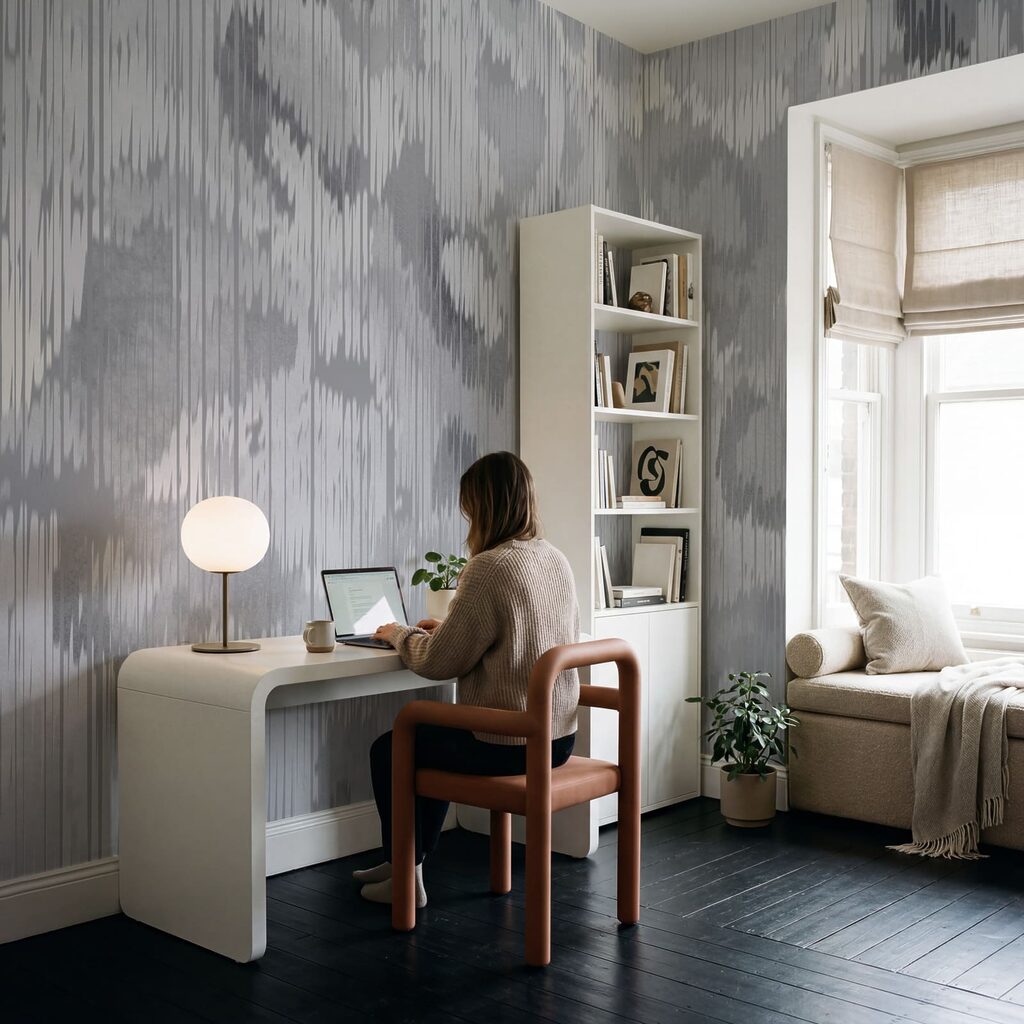 Zachte vlekken op weefpatroon — interieur 4