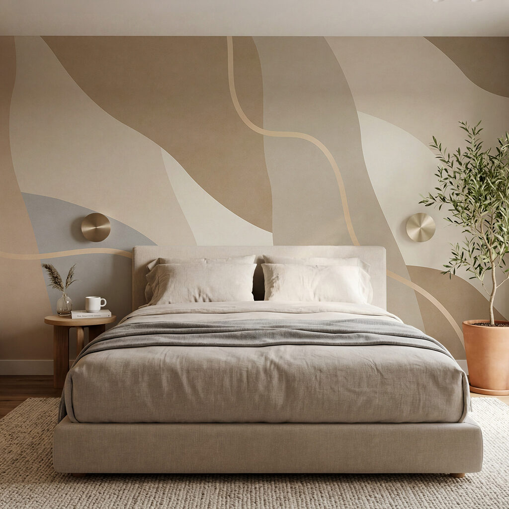 Lijnen door zachte kleurbanen — interieur 2