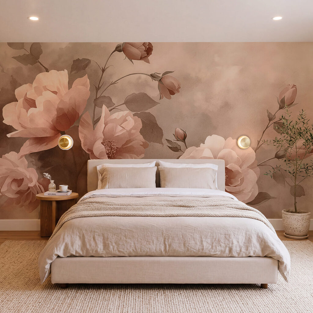 Bloemen in gedempte penseelstreken — interieur 2
