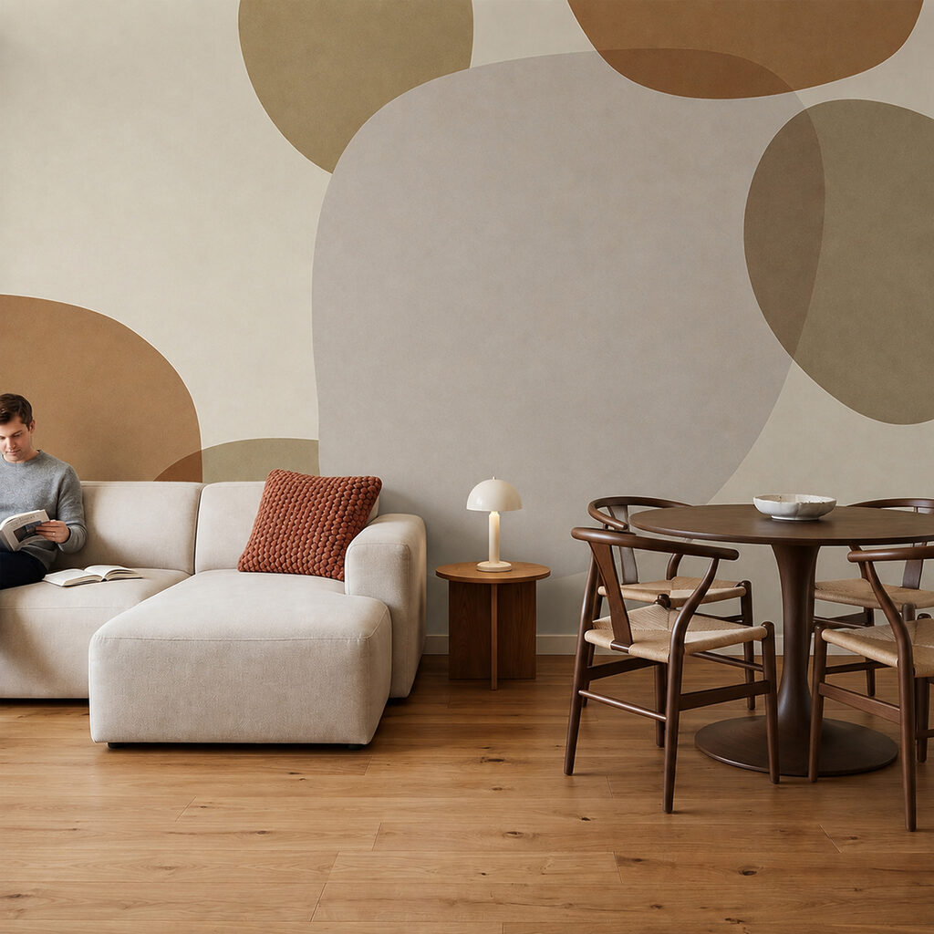 Losse rondingen in aardekleur — interieur 3