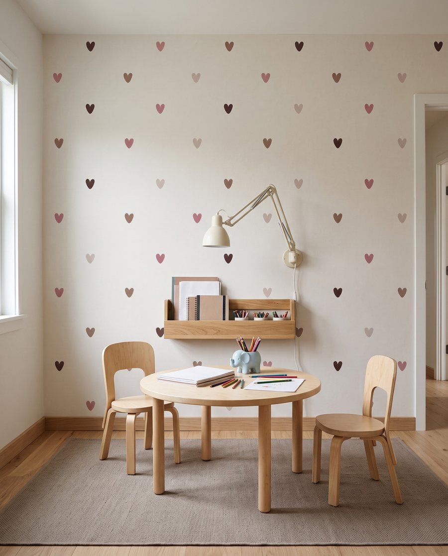 Hartjes met veel ruimte in een interieur