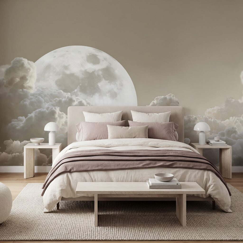 Volle maan boven wolken — interieur 2