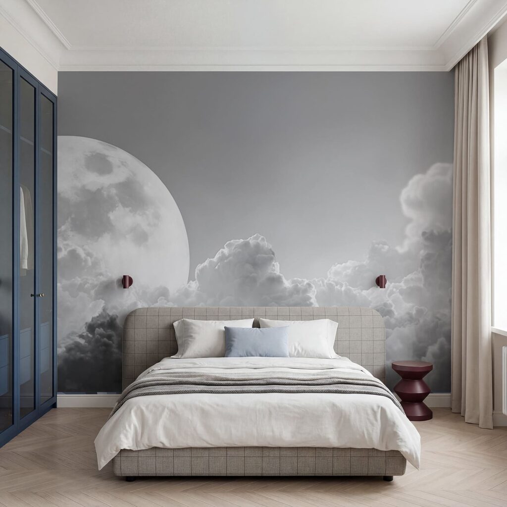 Volle maan boven wolken — interieur 2