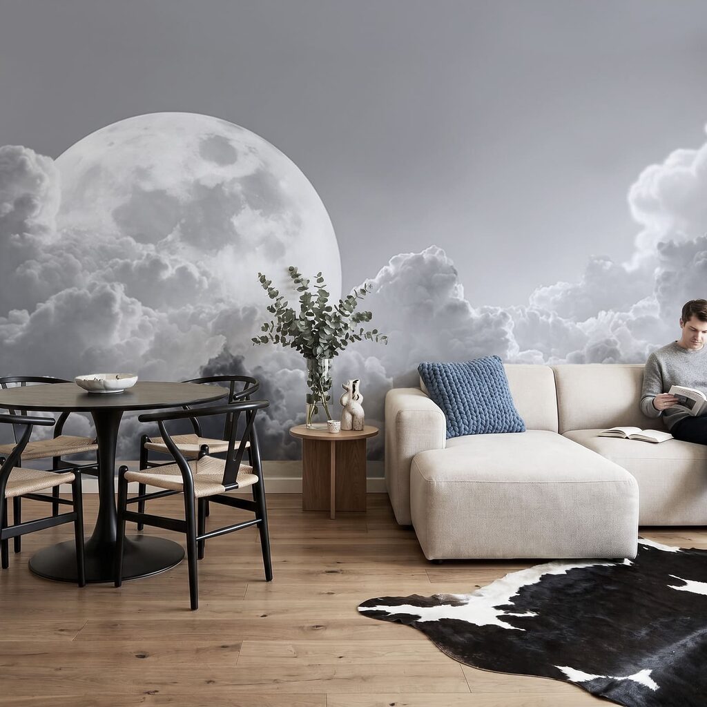 Volle maan boven wolken — interieur 3