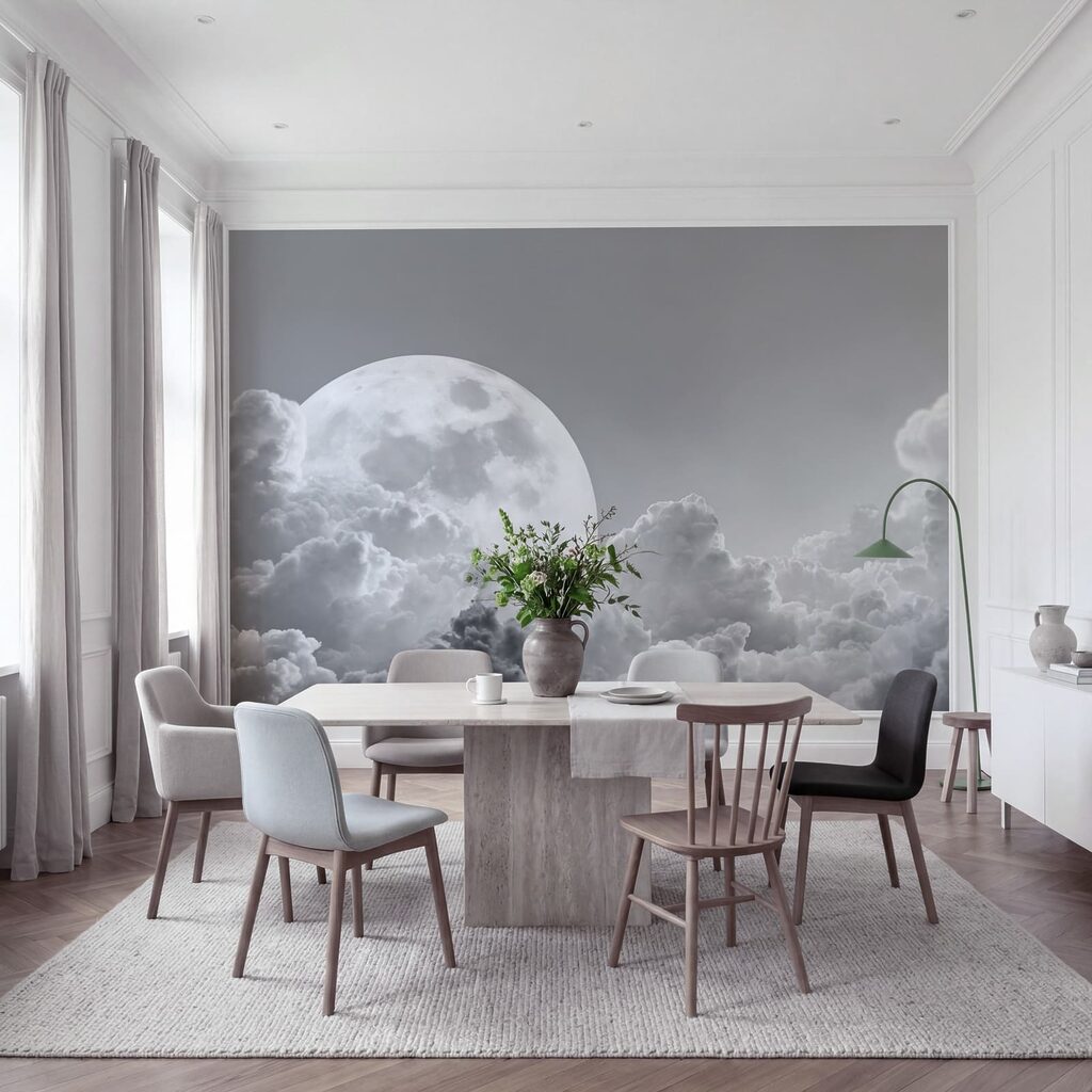 Volle maan boven wolken — interieur 5