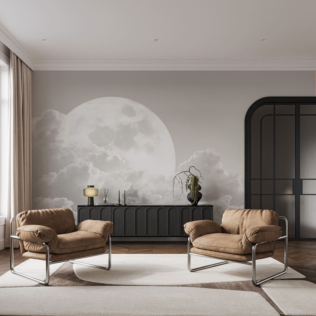 Volle maan boven wolken — interieur 2