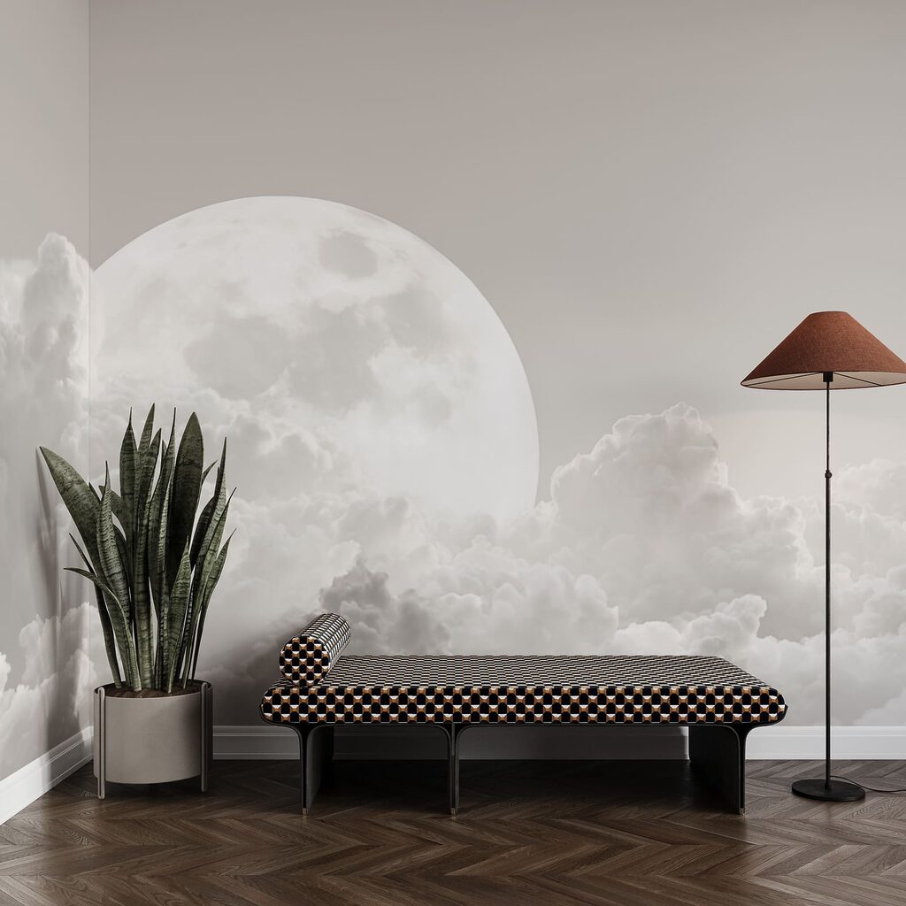 Volle maan boven wolken — interieur 3