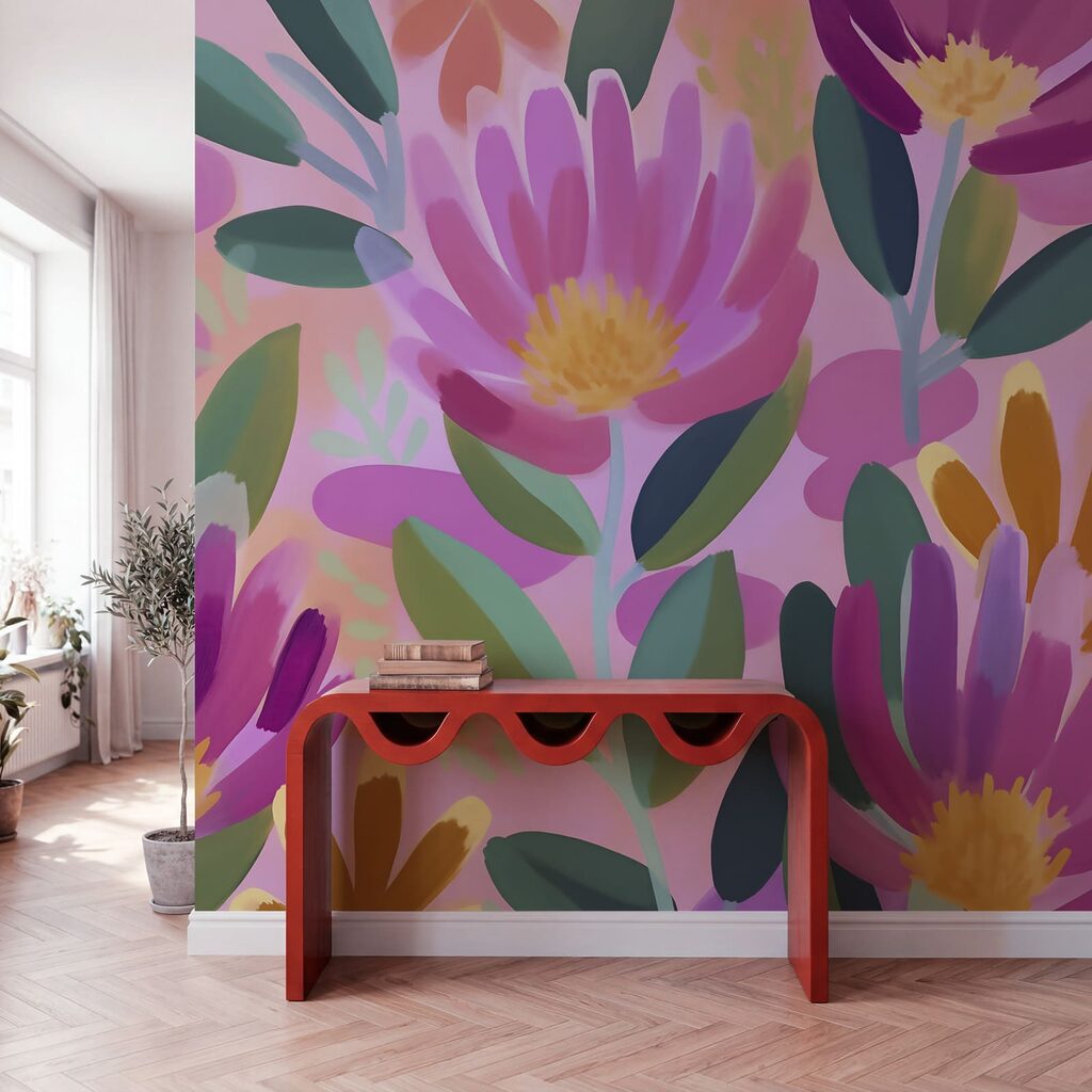 Bloemen in brede kleurstreken — interieur 4