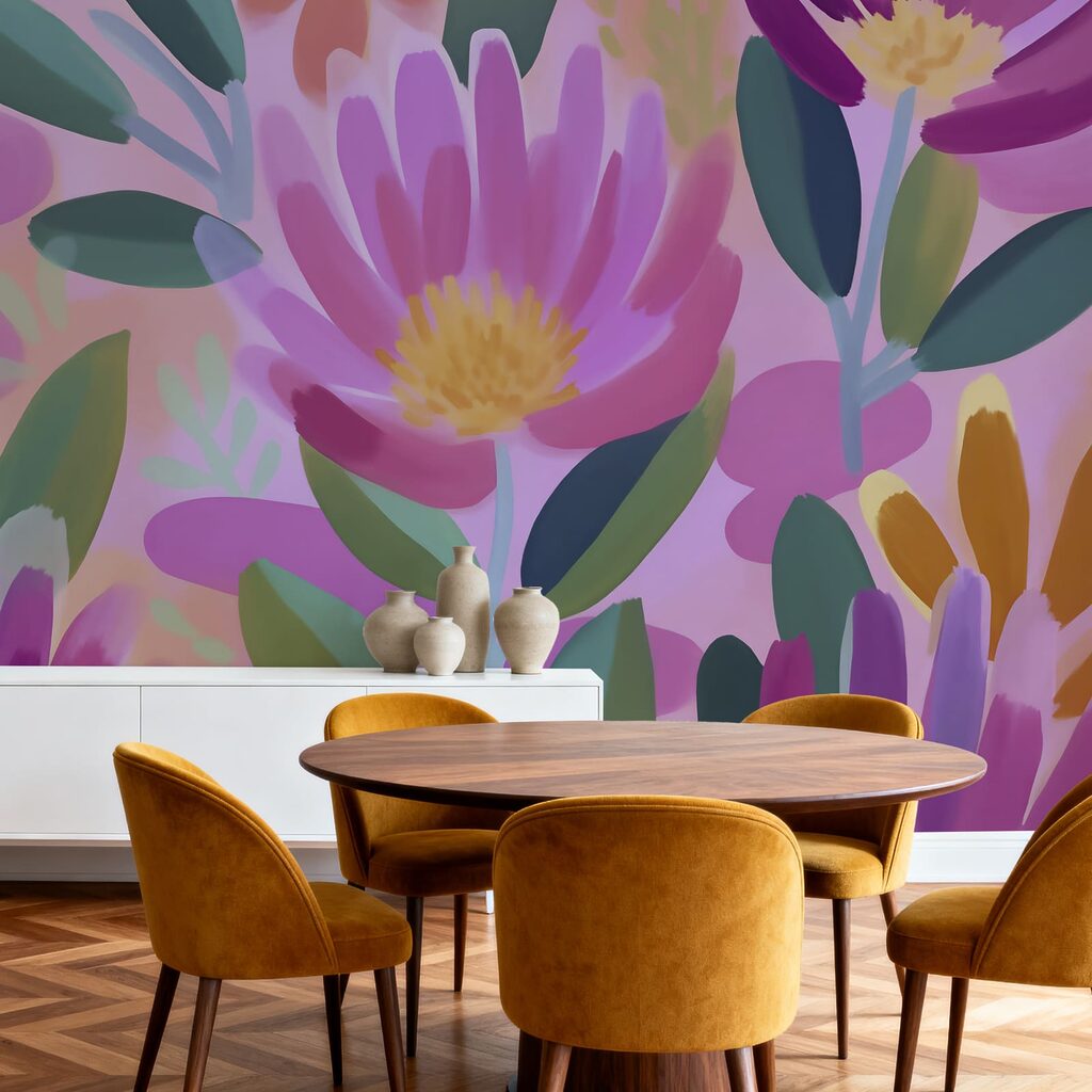 Bloemen in brede kleurstreken — interieur 5