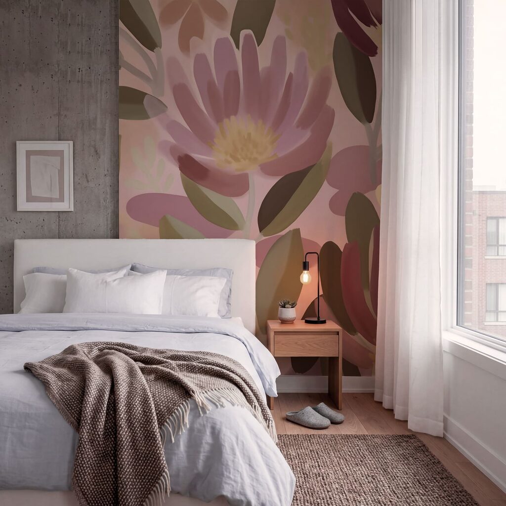 Bloemen in brede kleurstreken — interieur 2