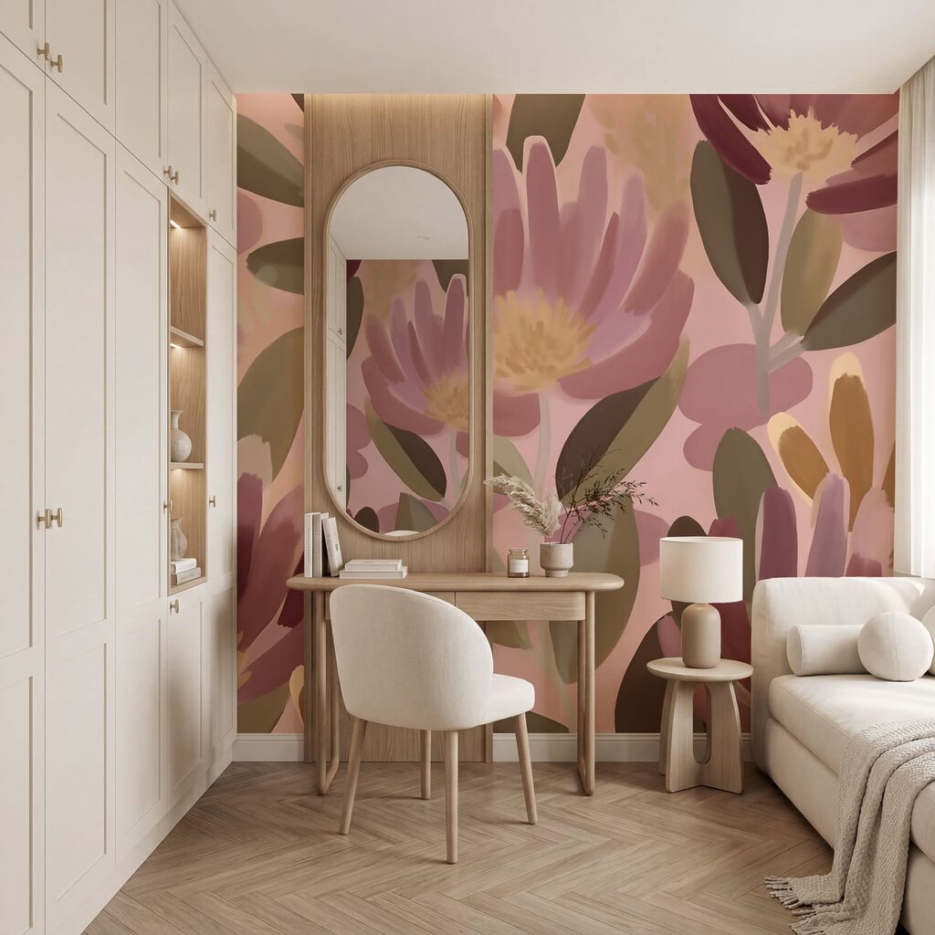 Bloemen in brede kleurstreken — interieur 1