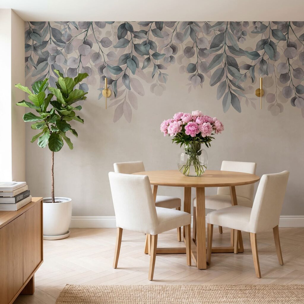 Hangende blaadjes boven patina — interieur 1