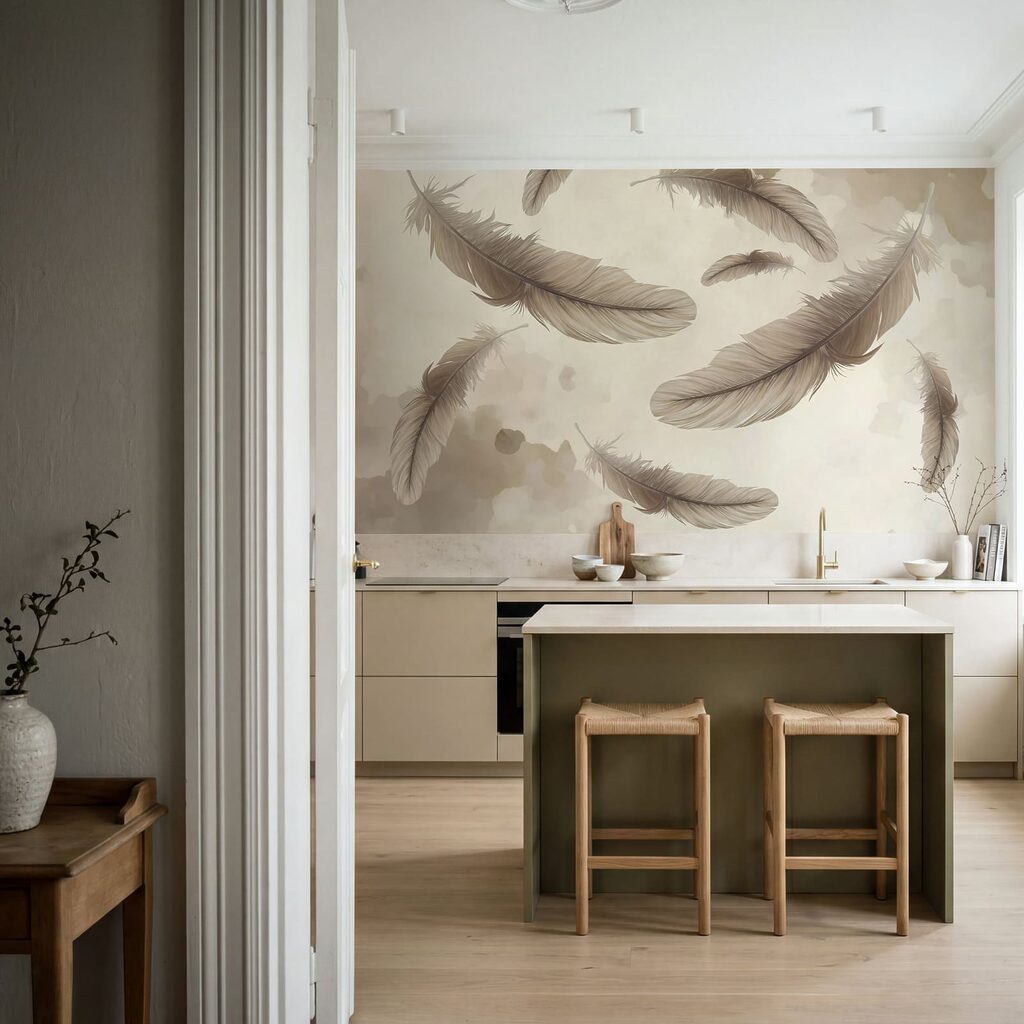 Veren zweven door verfwolken — interieur 3