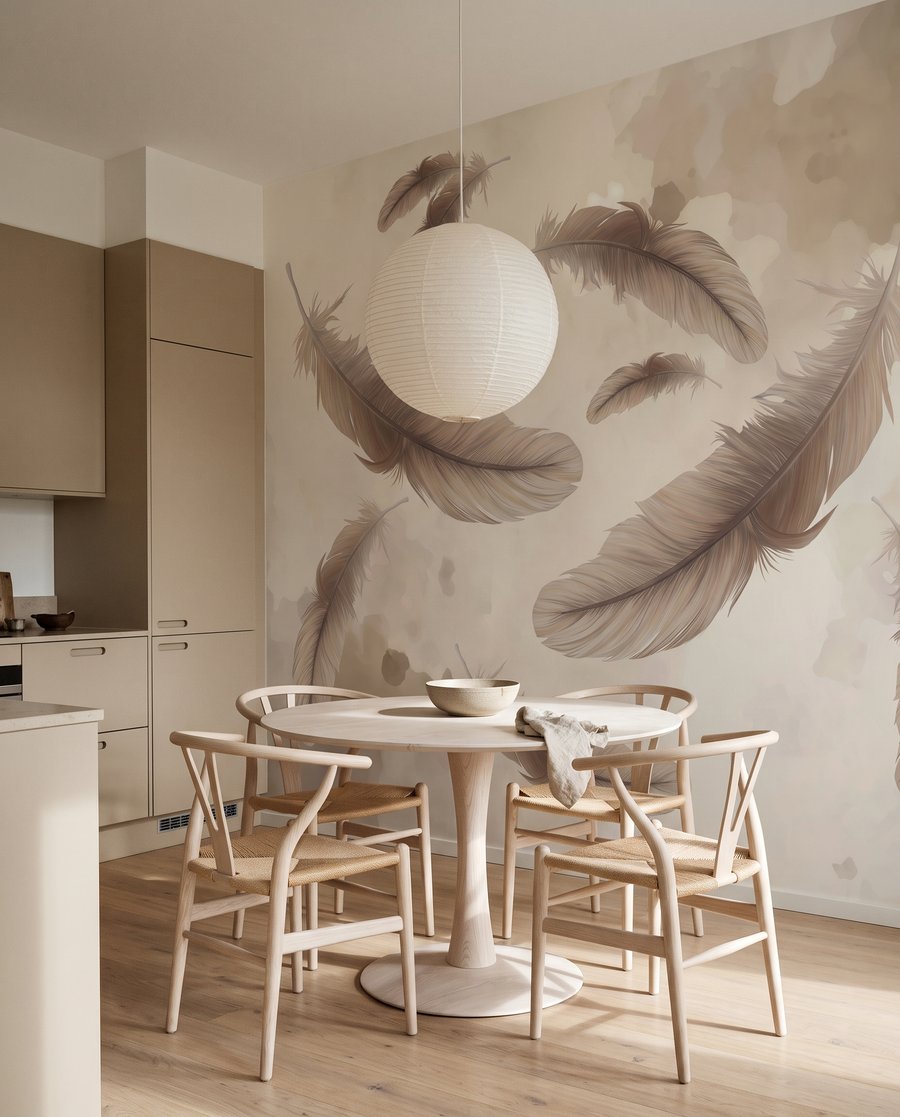 Veren zweven door verfwolken in een interieur