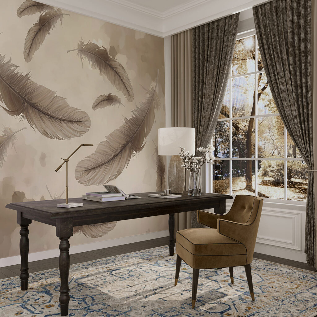 Veren zweven door verfwolken — interieur 4