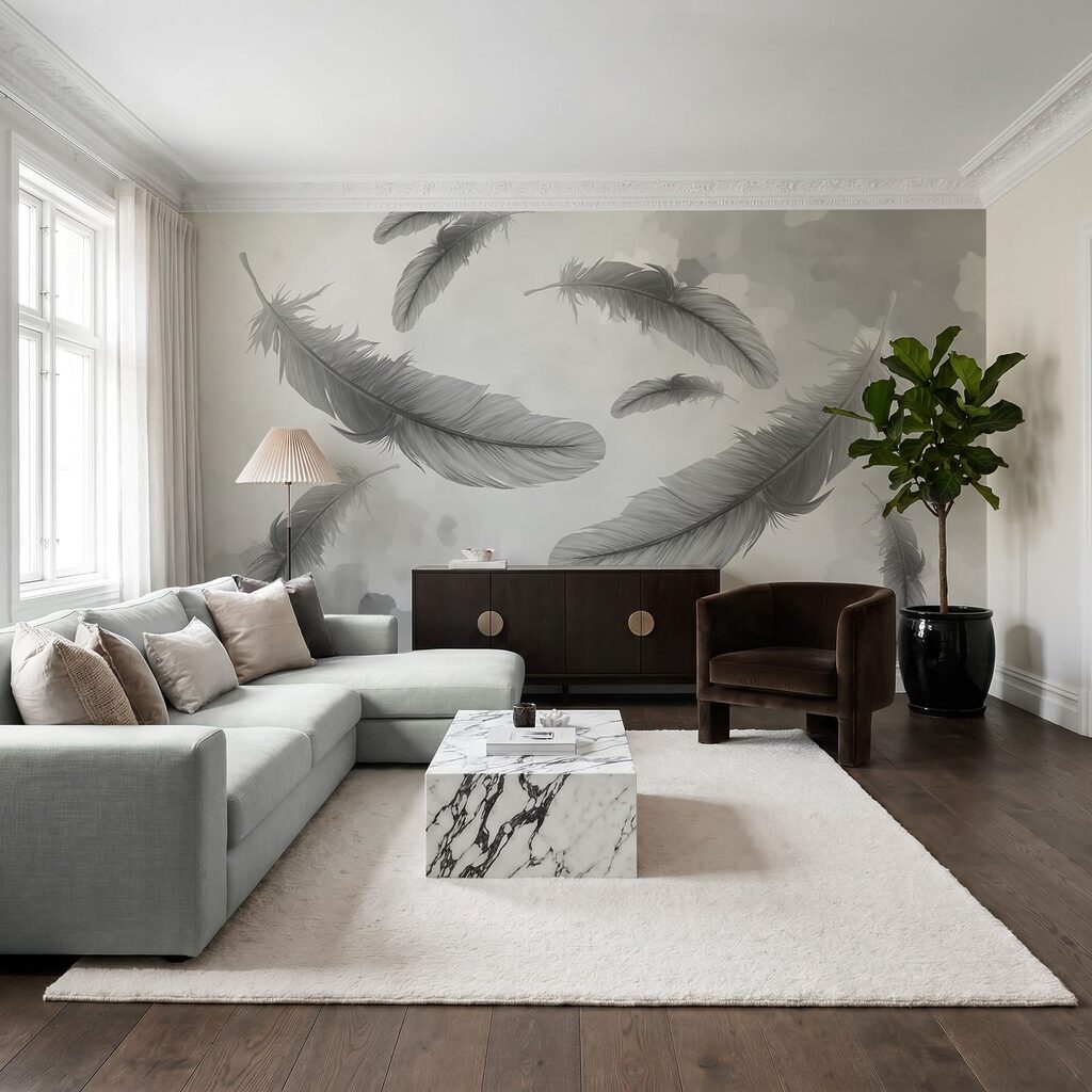 Veren zweven door verfwolken — interieur 3