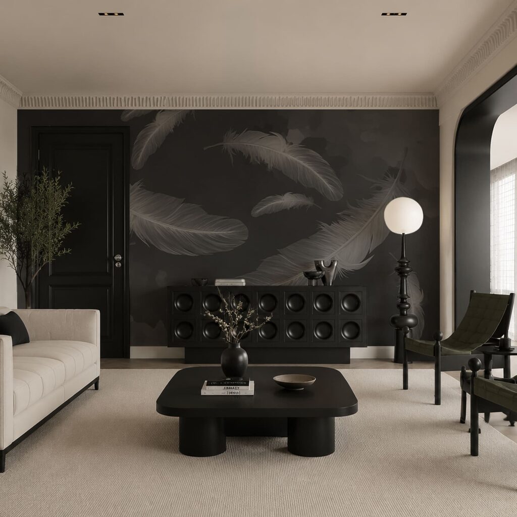 Veren zweven door verfwolken — interieur 1