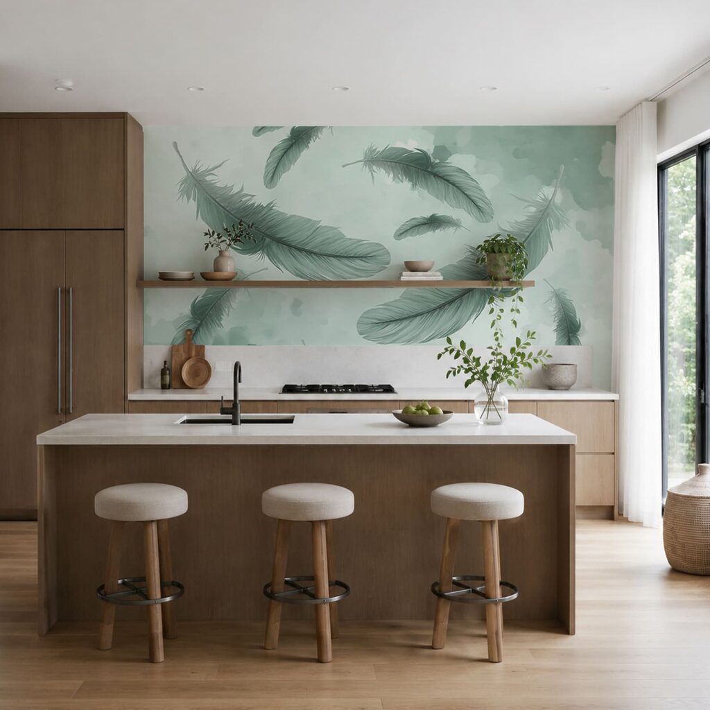 Veren zweven door verfwolken — interieur 3