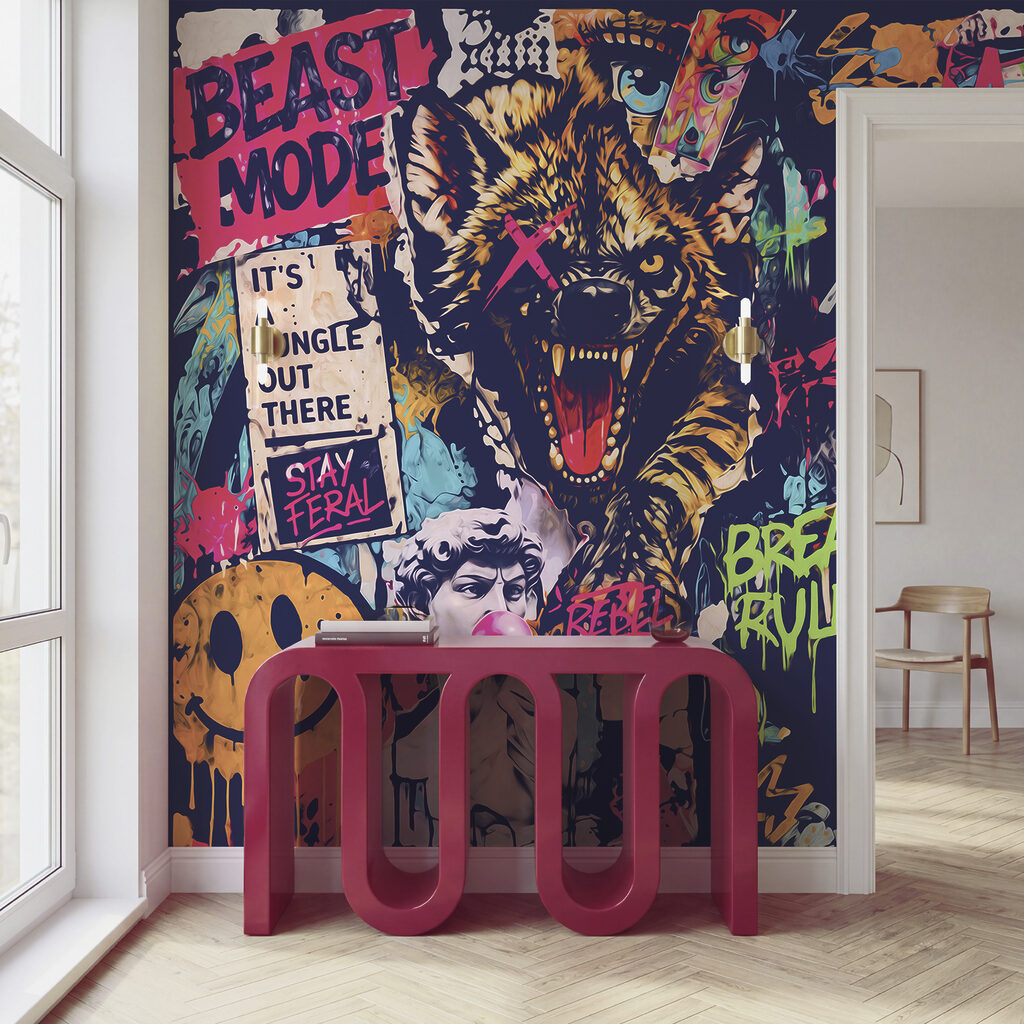 Schedel in felle graffiti — interieur 3