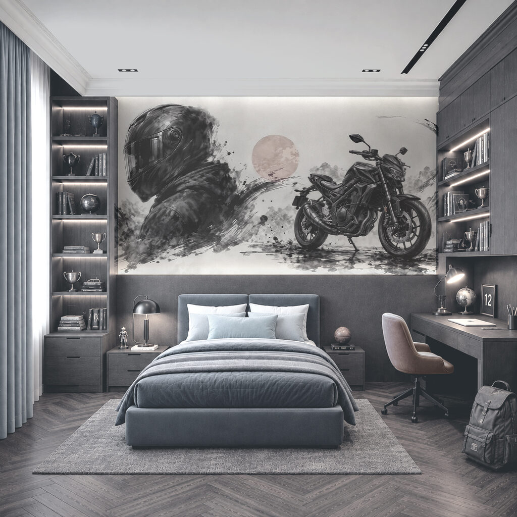 Motorhelm in losse streken — interieur 2