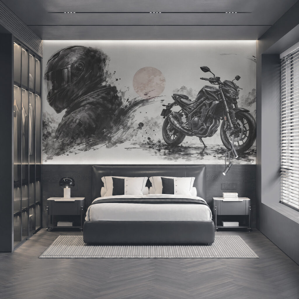 Motorhelm in losse streken — interieur 3