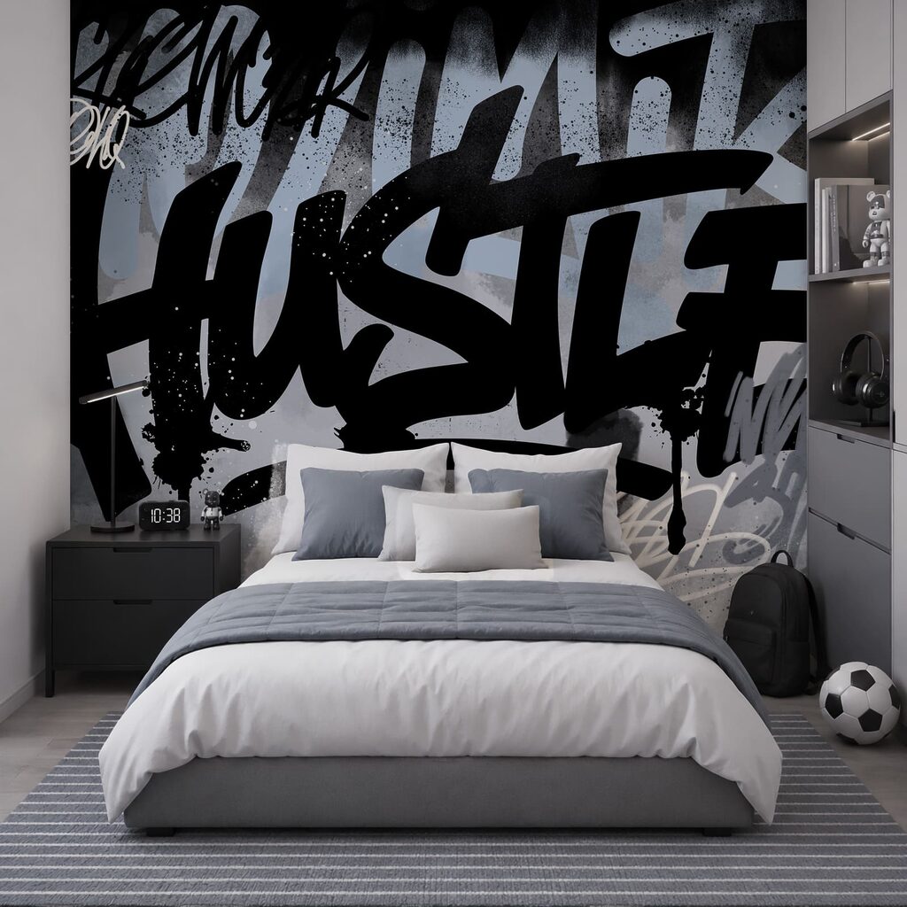 Zwart-witte graffiti — interieur 1