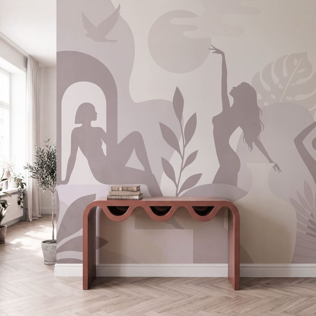 Vrouwen in bewegende silhouetten — interieur 3
