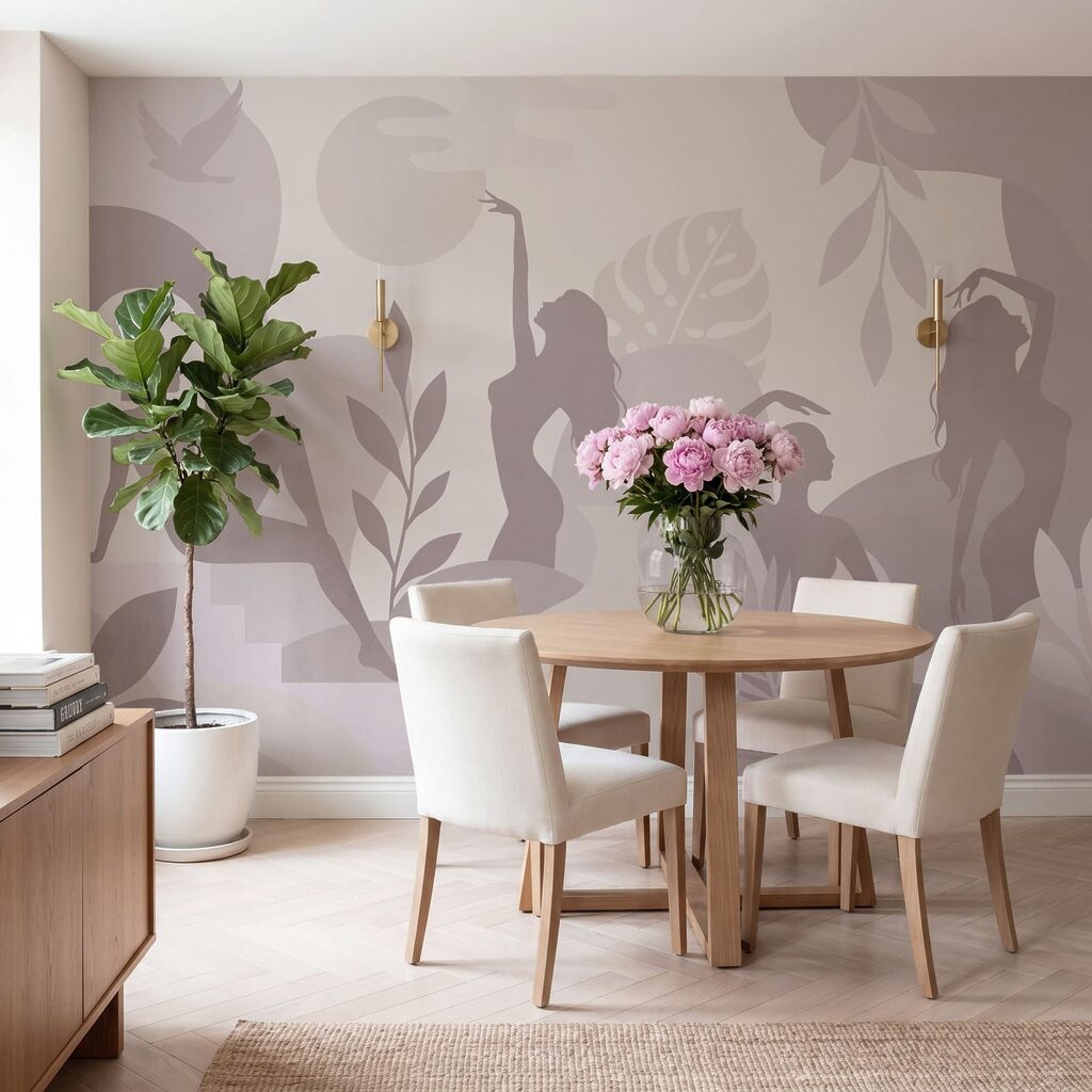 Vrouwen in bewegende silhouetten — interieur 4