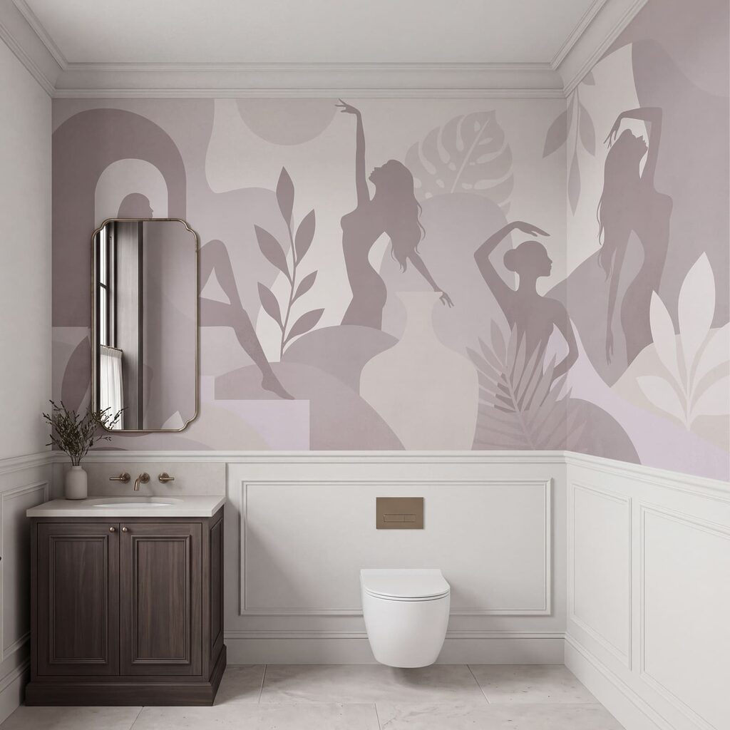 Vrouwen in bewegende silhouetten — interieur 5