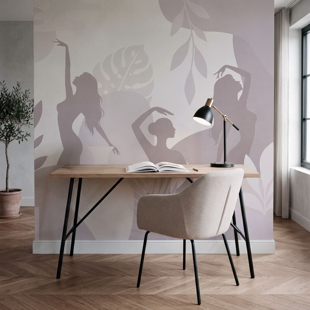 Vrouwen in bewegende silhouetten — interieur 6