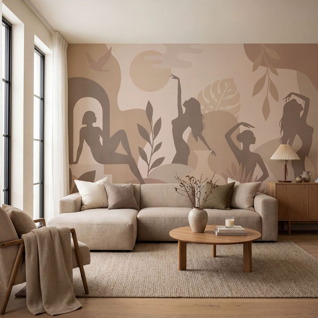 Vrouwen in bewegende silhouetten — interieur 1