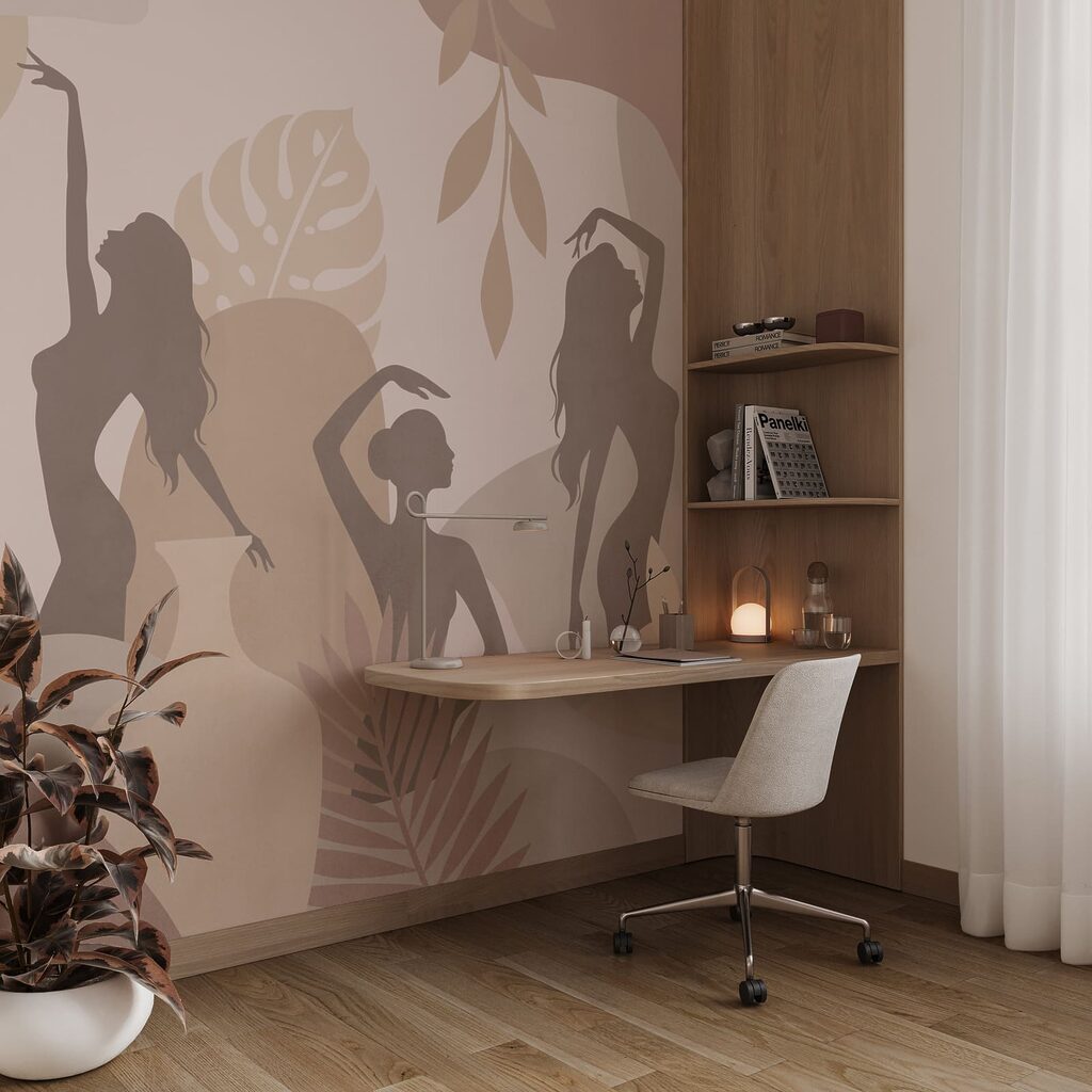 Vrouwen in bewegende silhouetten — interieur 4