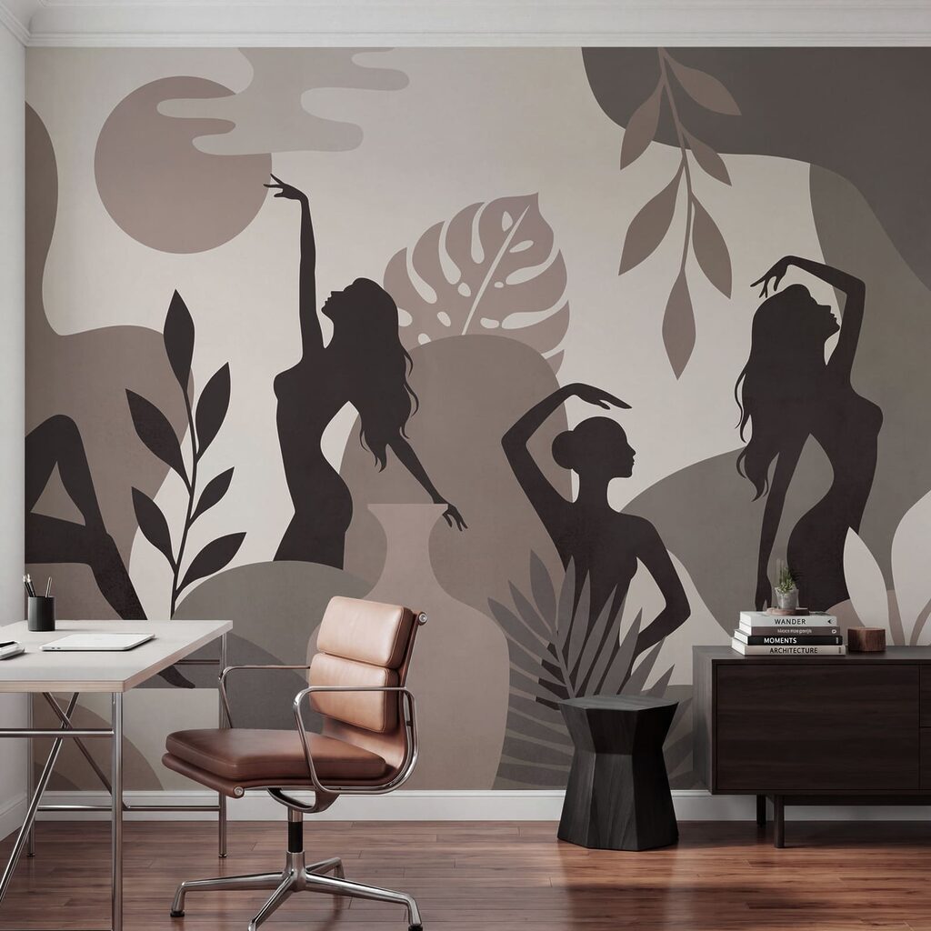 Vrouwen in bewegende silhouetten — interieur 4