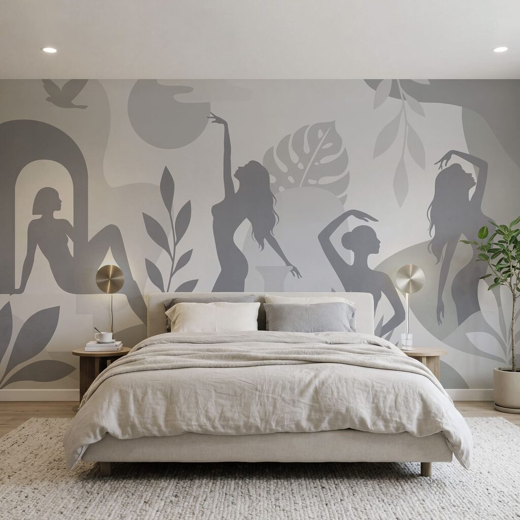 Vrouwen in bewegende silhouetten — interieur 1