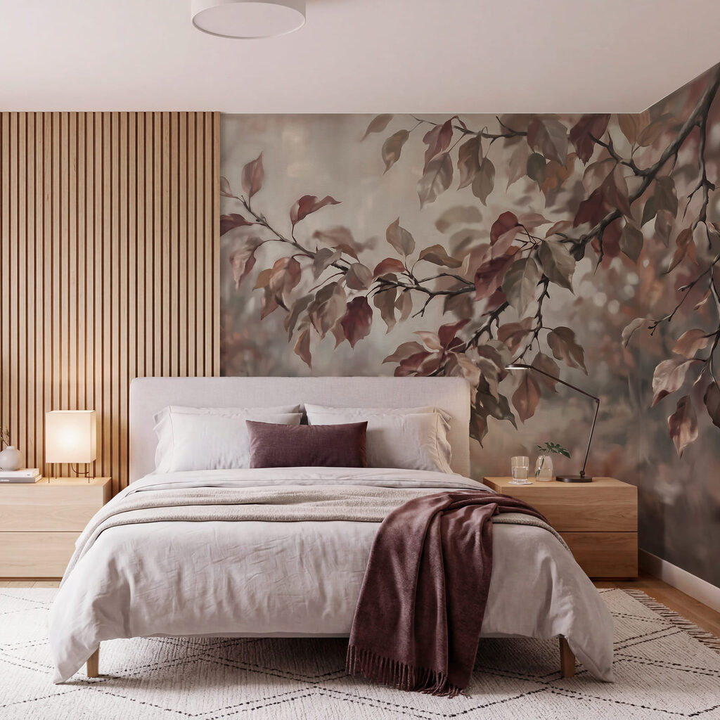 Bladtakjes in geschilderd tegenlicht — interieur 2