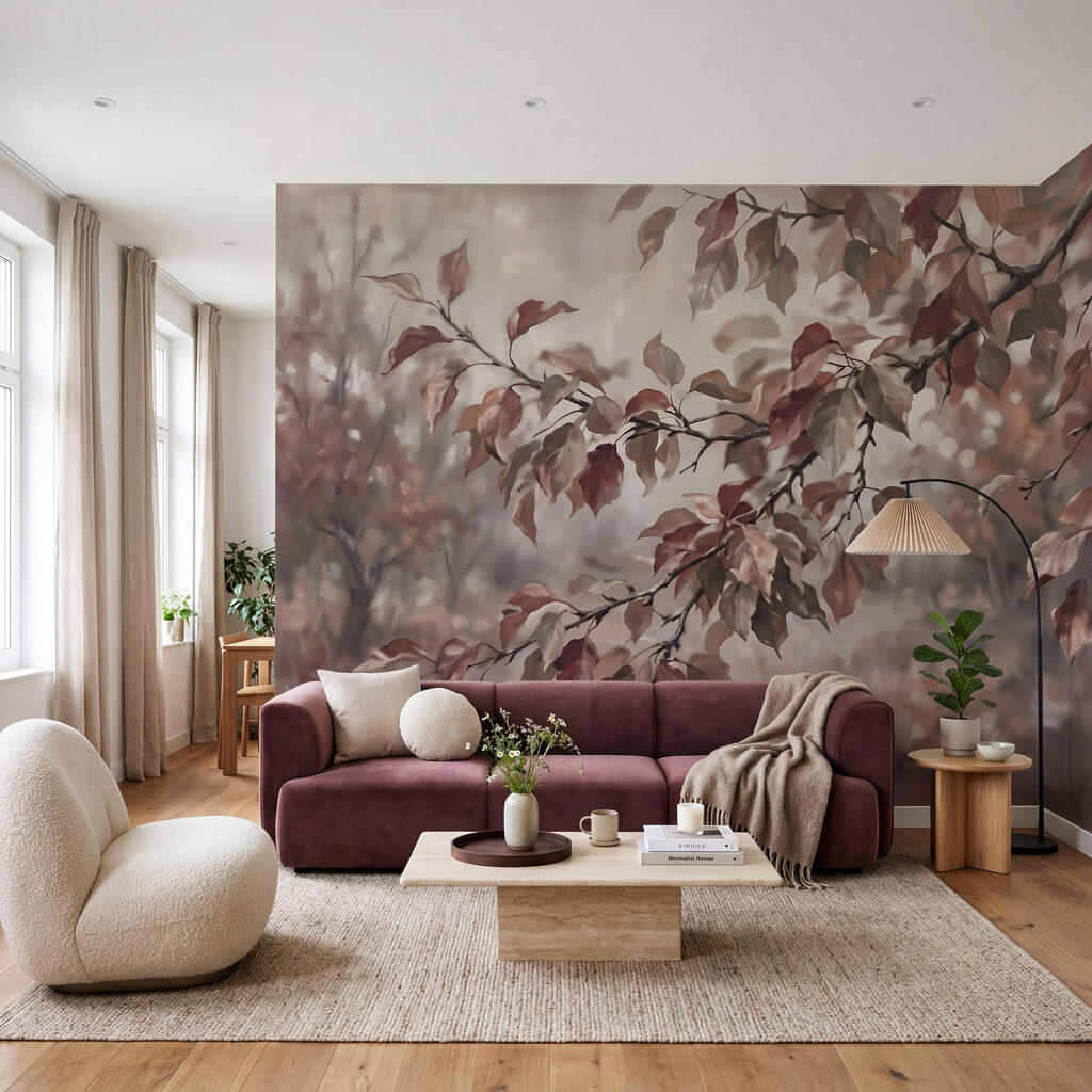 Bladtakjes in geschilderd tegenlicht — interieur 1