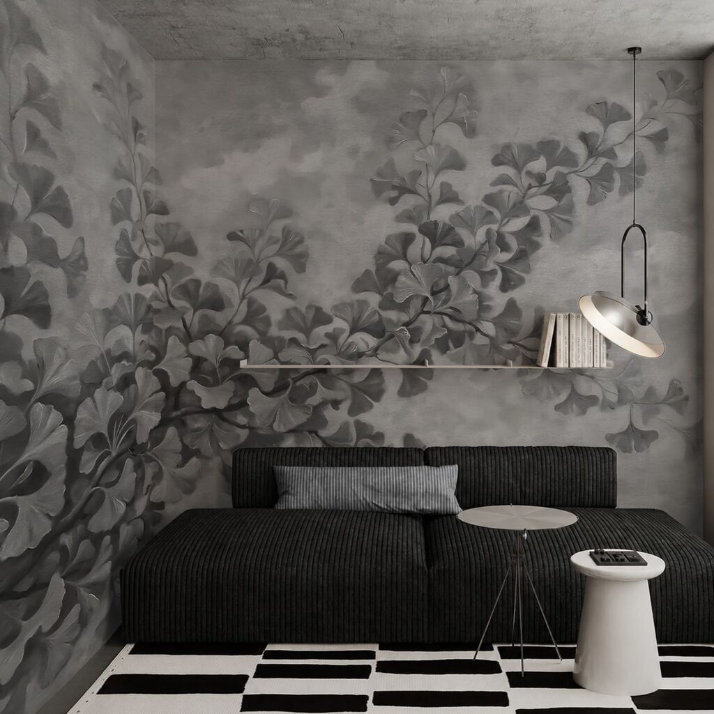 Tak met bladeren eraan — interieur 2