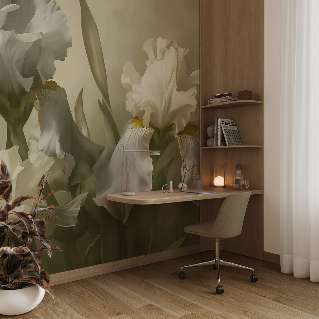 Irissen in klassieke penseellagen — interieur 3