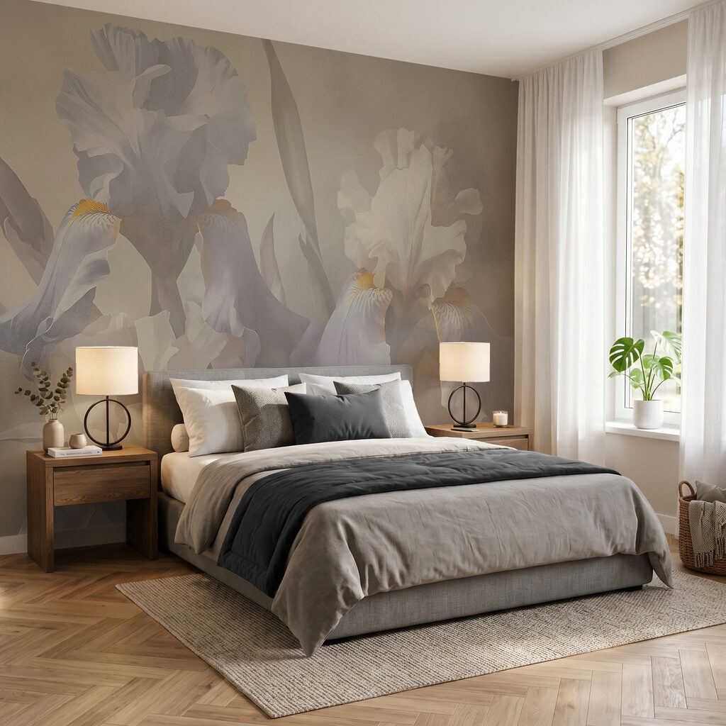 Irissen in klassieke penseellagen — interieur 1