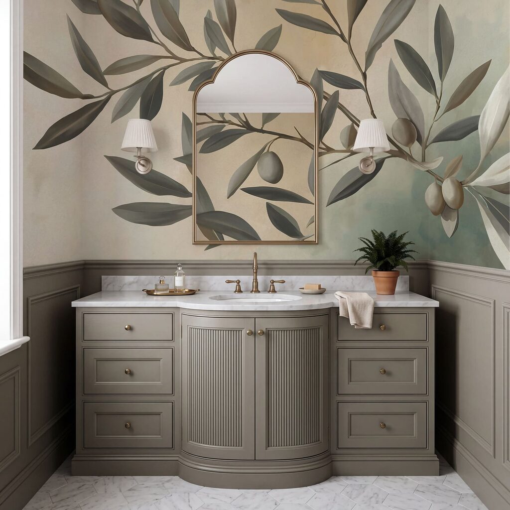 Olijftak in zachte kleuren — interieur 3