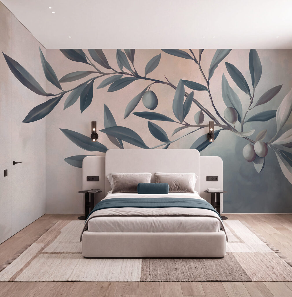 Olijftak in zachte kleuren — interieur 1
