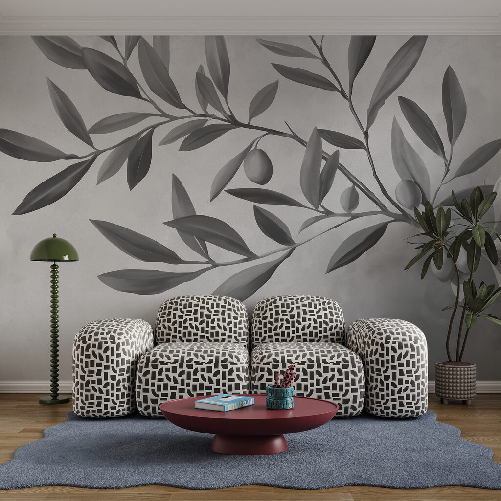 Olijftak in zachte kleuren — interieur 2