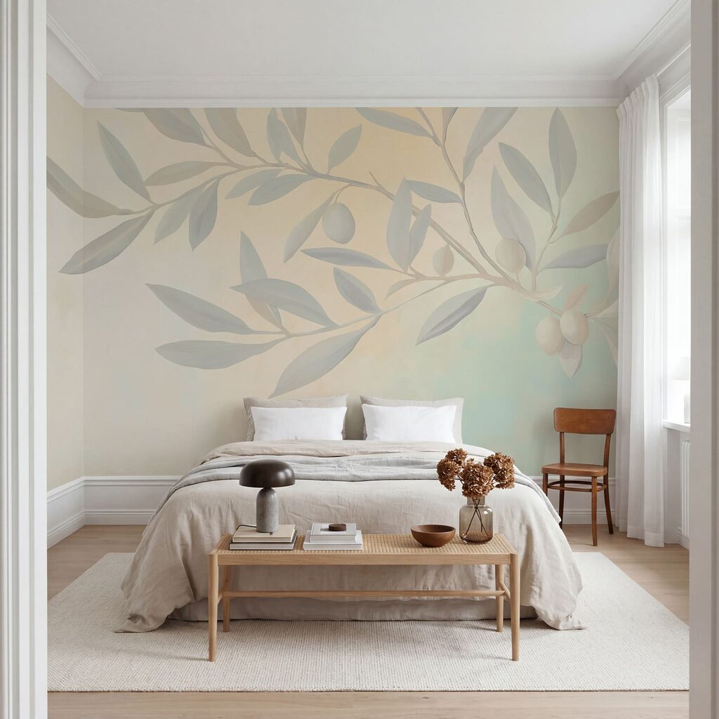 Olijftak in zachte kleuren — interieur 2