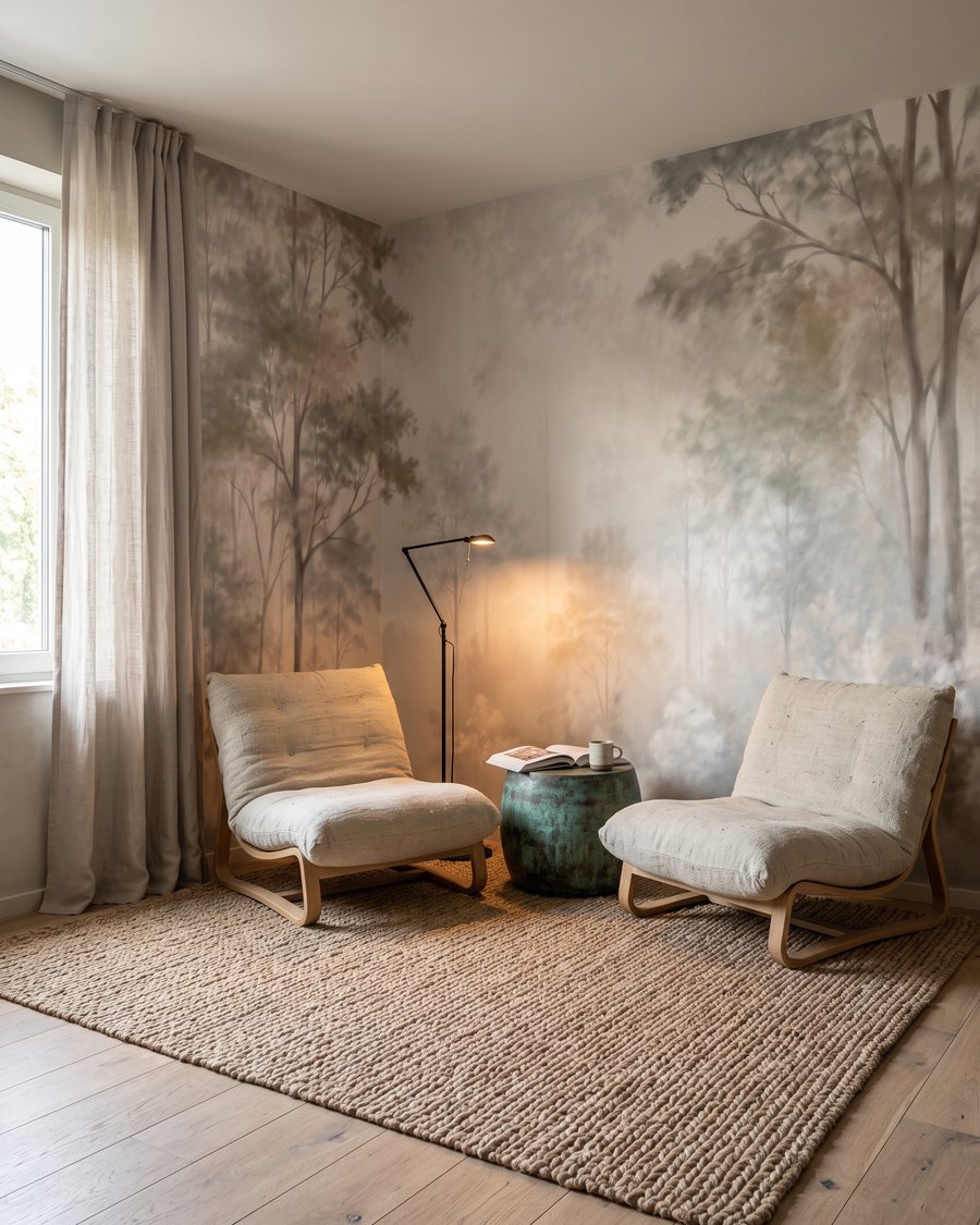 Licht tussen bleke bomen — interieur 3