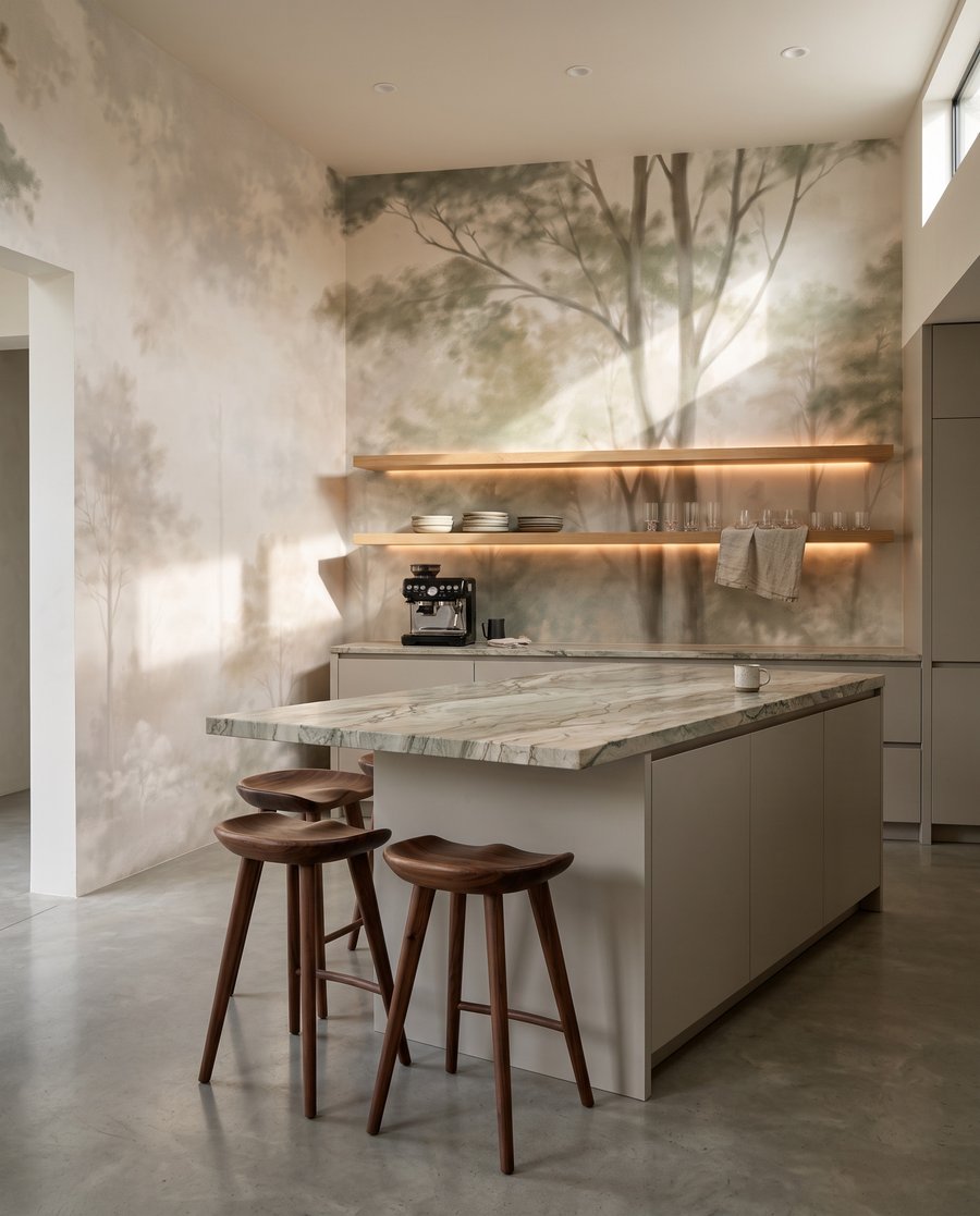 Licht tussen bleke bomen — interieur 6