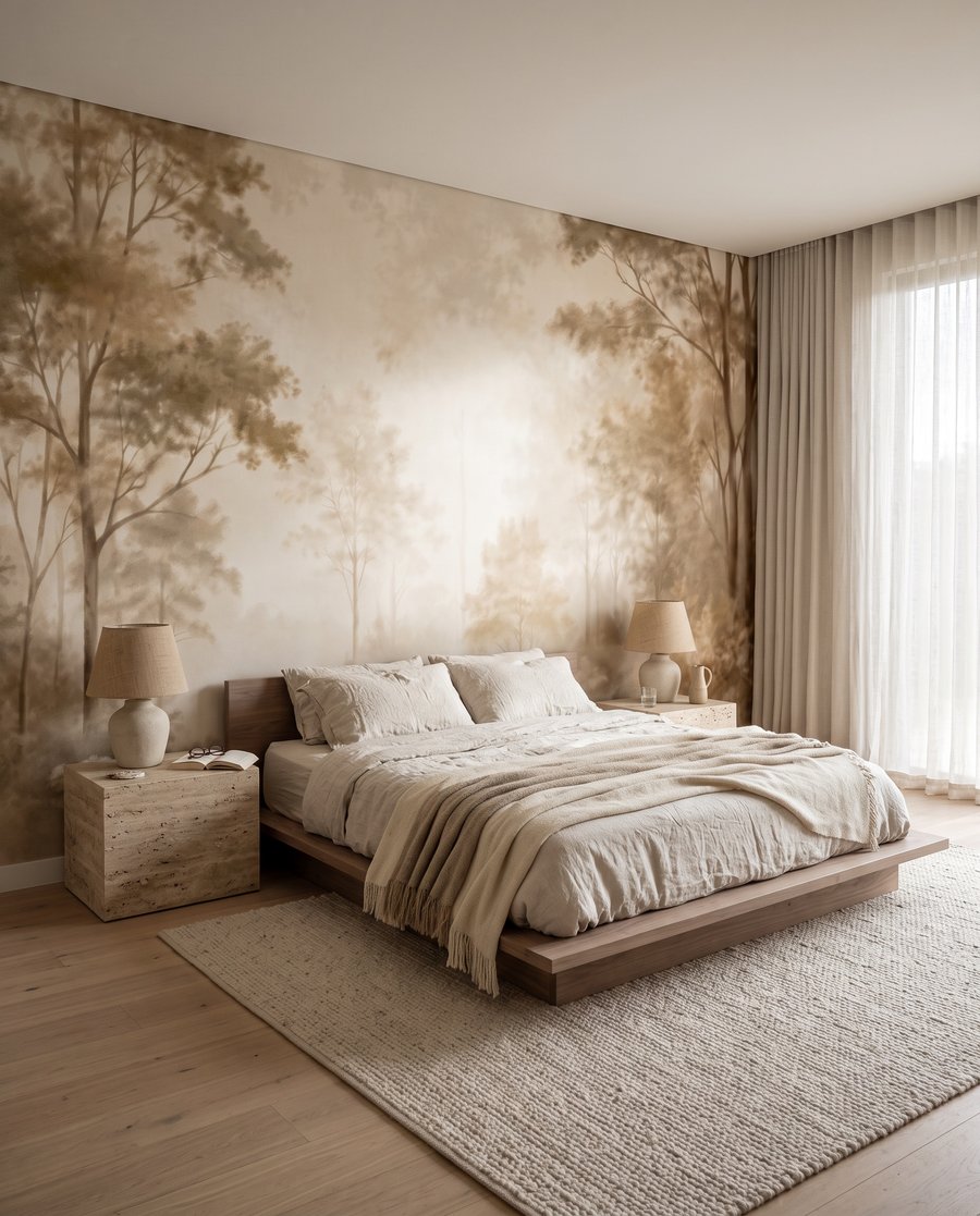 Licht tussen bleke bomen — interieur 1